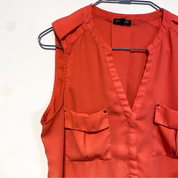 🛍️ 4 for 20$ / Dynamite Sleeveless Blouse / Coral / M - Picture 3 of 10